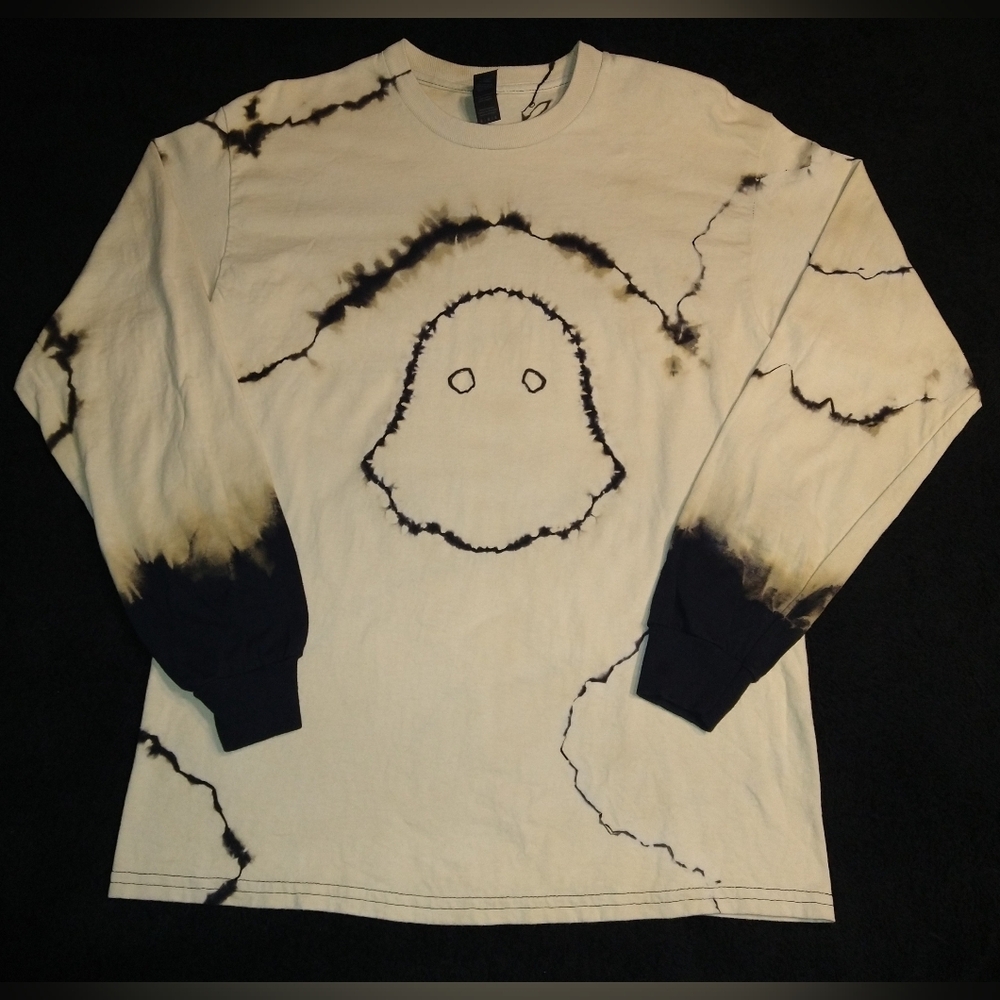 Ghost Reverse Dye Long Sleeve Tie Dye T Shirt ~ Sz M